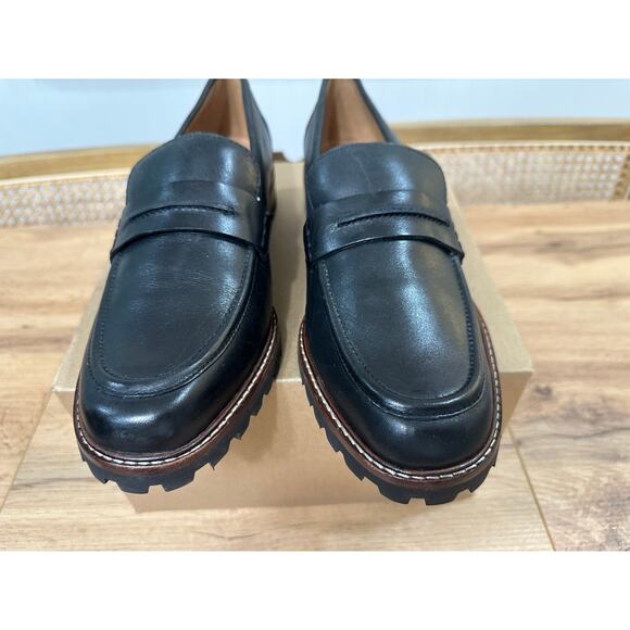 Madewell The Corinne Lugsole Loafer True Black Leather Sz 9.5 NWOB 90s Classic - Picture 6 of 13